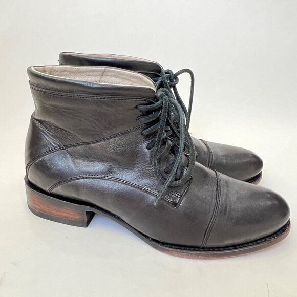 Free Bird Men's Mercer lace up boots , Black distressed, Size 9 - Picture 1 of 12
